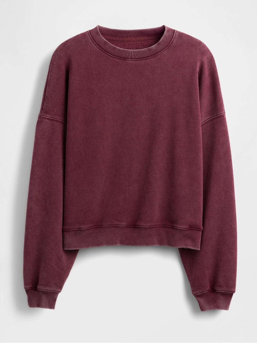 GAP VintageSoft Wedge Crewneck Sweatshirt in Tuscan Red Wash
